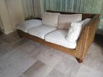 Rotan zetel, Maison & Meubles, Canapés | Salons, Trois personnes, Banc droit, Enlèvement, Utilisé