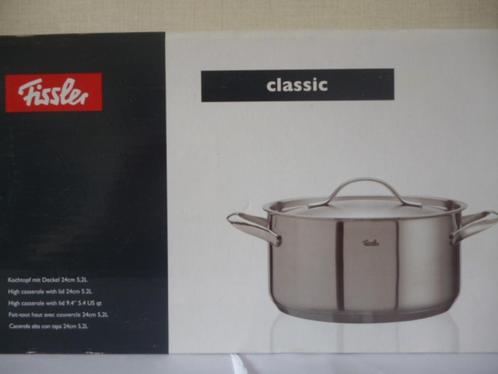 Fissler INOX (18/10) KOOKPOT (SOEP) 24cm 5,2l (alle vuren), Huis en Inrichting, Keuken | Potten en Pannen, Nieuw, Kookpan of Snelkookpan