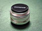 olympus m.zuiko 17mm f1.8 silver - mft m43 - excellent, Ophalen of Verzenden, Gebruikt, Olympus, Geen optische zoom