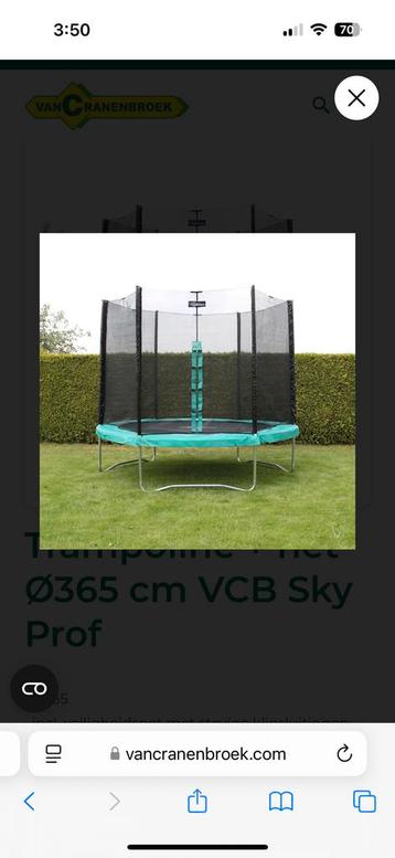 Trampoline met diameter van 365cm, Ophalen, Zo goed als nieuw