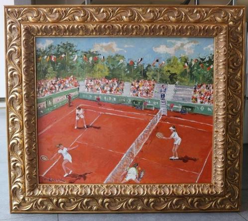 Albert Rigaux, de tennismatch, Antiek en Kunst, Kunst | Schilderijen | Klassiek, Ophalen of Verzenden