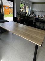 Eettafel Perfecta eik beige, Huis en Inrichting, Tafels | Eettafels, Ophalen, Modern, industrial, Metaal, 100 tot 150 cm