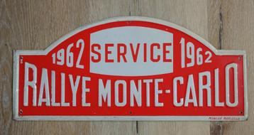 Originele metalen Service rally plaat Monte Carlo 1962  beschikbaar voor biedingen