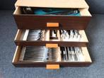 Bestek set in box met 3lades - 12personen, Huis en Inrichting, Keuken | Bestek, Ophalen, Gebruikt, Bestekset, Inox of Chroom
