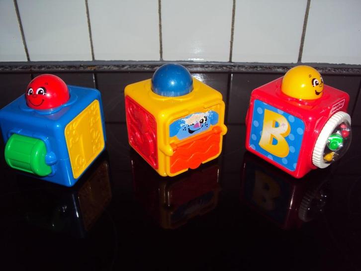 Fisher price, 3 stapel-activity blokken "ABC", Kinderen en Baby's, Speelgoed | Fisher-Price, Ophalen of Verzenden
