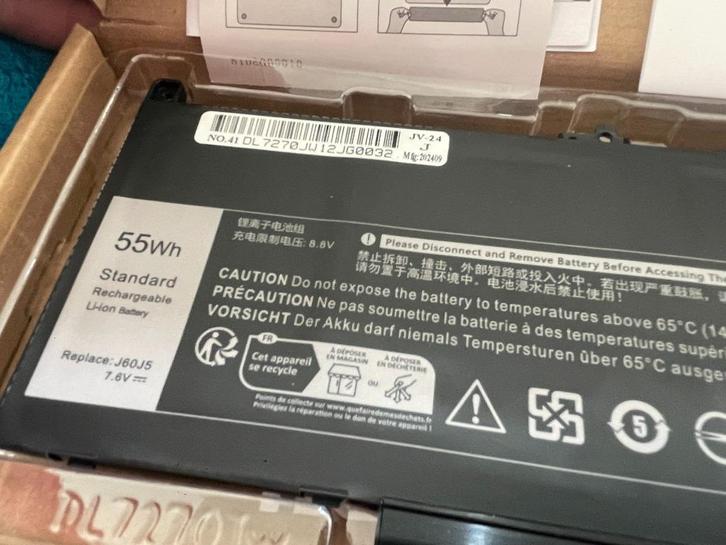 Accu (nieuw) voor Dell Latitude E7270 en E7470, Computers en Software, Windows Laptops, Nieuw, Ophalen of Verzenden