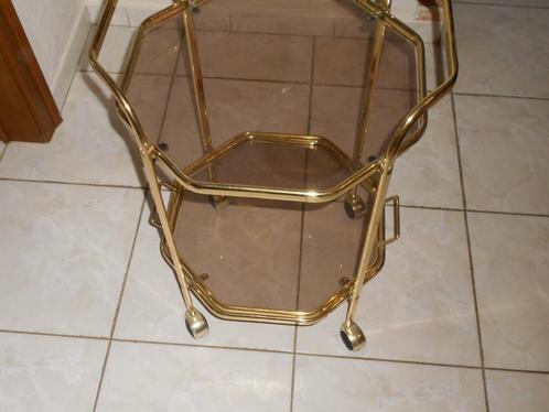 Messing serveerwagen hoogte70cm breedte 44cm, Antiek en Kunst, Curiosa en Brocante, Ophalen of Verzenden