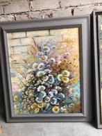 Bloemenschilderij  op linnen doek, Antiek en Kunst, Ophalen