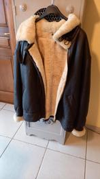 Veste en cuir doublé mouton, Kleding | Heren, Jassen | Winter, Ophalen, Zo goed als nieuw, Maat 56/58 (XL), Bruin