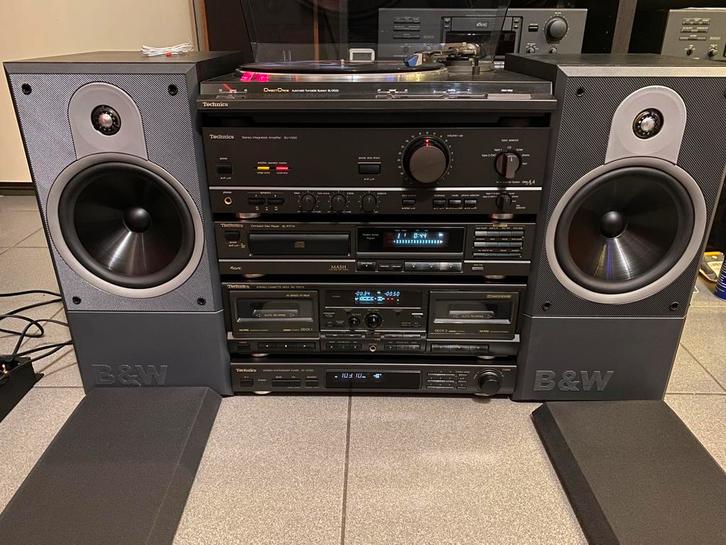 technics set met (B&W) DM610 luidsprekers, Audio, Tv en Foto, Stereoketens, Zo goed als nieuw, Cassettedeck, Cd-speler, Tuner of Radio