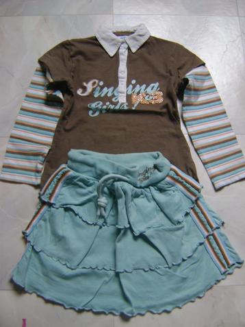 Jupe et pull K3 en taille 116 et poupée, Robe ou Jupe, Enlèvement ou Envoi, K3, Comme neuf