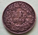 1/2 CM D'ARGENT 1940., Enlèvement ou Envoi, Argent