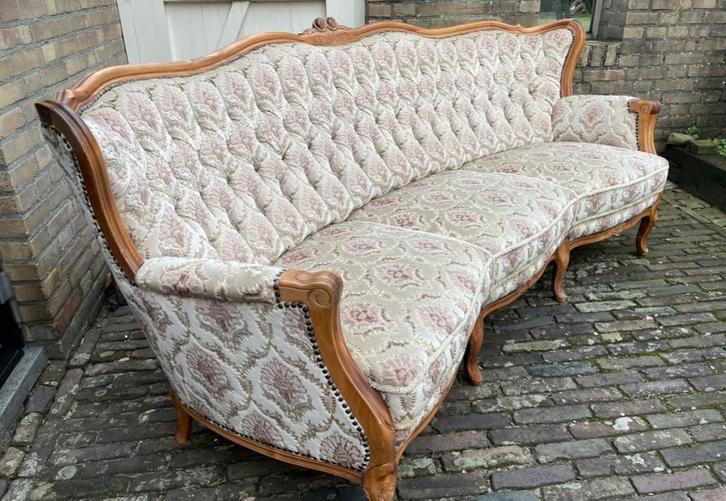Vintage zetel barok 3 zits boudoir sofa Canapé, Antiek en Kunst, Antiek | Meubels | Stoelen en Sofa's, Ophalen