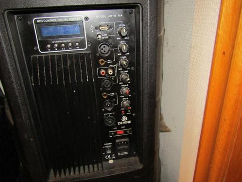 Disco speakers Devine artis 15, Audio, Tv en Foto, Luidsprekerboxen, Zo goed als nieuw, Overige typen, 120 watt of meer, Overige merken