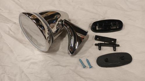 Chrome spiegel, MINI Racing , Rechts , vlakke lens, BULLET, Auto-onderdelen, Spiegels, Mini, Oldtimer onderdelen, Rover, Universele onderdelen