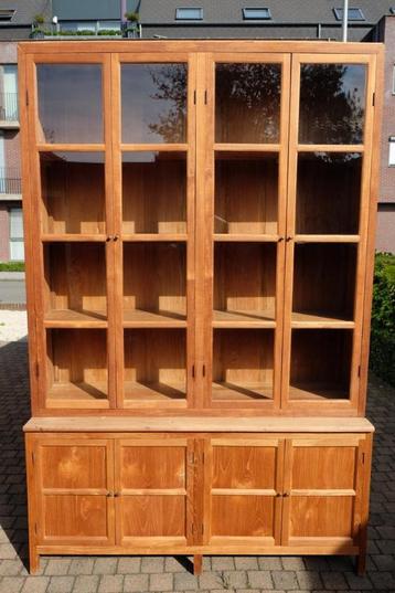 Boekenkast buffetkast, Huis en Inrichting, Ophalen, 100 tot 150 cm, 200 cm of meer, Teakhout