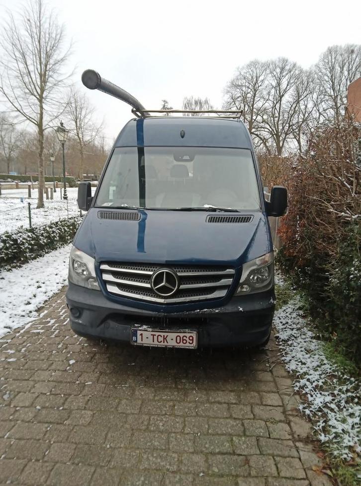 Mercedes sprinter CNG, Auto's, Bestelwagens en Lichte vracht, Particulier, Trekhaak, Benzine, Handgeschakeld, Groen, Ophalen