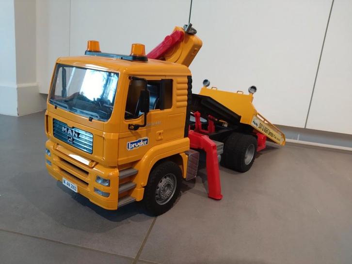 Bruder sleepauto MAN TGA 1:16 - takelwagen, Kinderen en Baby's, Speelgoed | Educatief en Creatief, Gebruikt, Knutselen, Bouwen