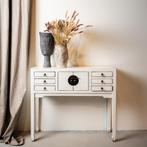 Nieuwe Vintage Chinese sidetable in white Elmwood 100 cm, Huis en Inrichting, Ophalen, Nieuw