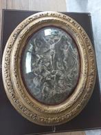 Ovalen kader met bol glas kruisiging  JP REVILLON, Antiek en Kunst, Ophalen