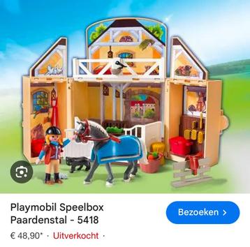 Playmobil Speelbox paardenstal 5418  beschikbaar voor biedingen