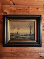 Schilderij van E. Klein — Landelijk landschap bij schemering, Ophalen