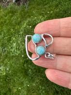 Pendentif en argent avec larimar, Handtassen en Accessoires, Bedels, Ophalen of Verzenden, Zo goed als nieuw, Zilver