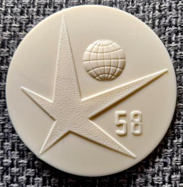 Souvenir plaket expo 58 wereldtentoonstelling Brussel beschikbaar voor biedingen