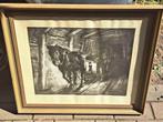 Linogravure signe marius carion, Ophalen of Verzenden