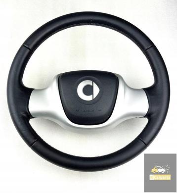 Airbag stuur SMART FORTWO 451 zwart leder grijs garen beschikbaar voor biedingen