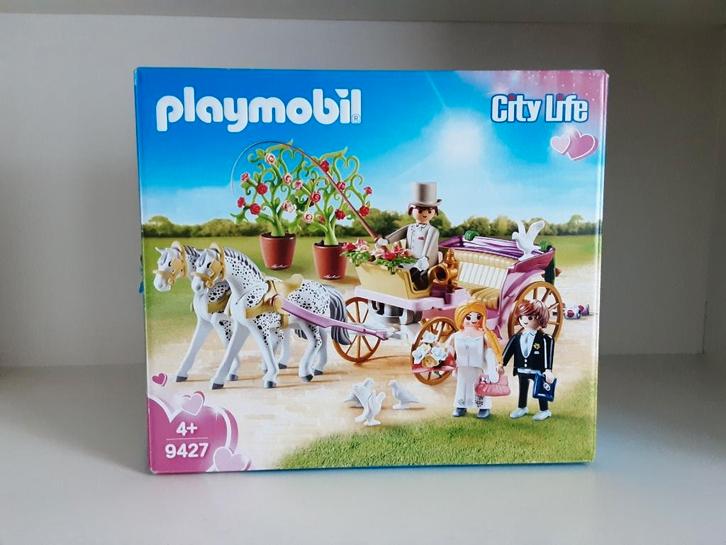 Calèche de mariage PlayMobil - complète, Enfants & Bébés, Jouets | Playmobil, Comme neuf, Ensemble complet, Enlèvement ou Envoi