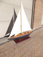 maquette houten zeilboot met drie zeilen, Ophalen, Zo goed als nieuw, Zeilboot, Schaalmodel