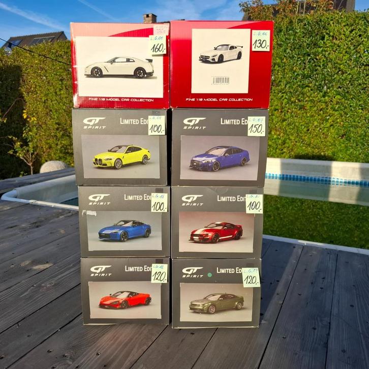 8 x 1/18 GT-Spirit Models, Hobby en Vrije tijd, Modelauto's | 1:18, Nieuw, Auto, Overige merken, Ophalen of Verzenden