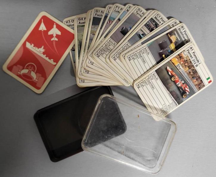 VINTAGE - Jeu (de cartes) d'atout Quartet FORMULE 1, Verzamelen, Speelkaarten, Jokers en Kwartetten, Gebruikt, Speelkaart(en)