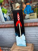 Enseigne publicitaire en émail Tintin Rocket, Enlèvement ou Envoi, Utilisé, Panneau publicitaire