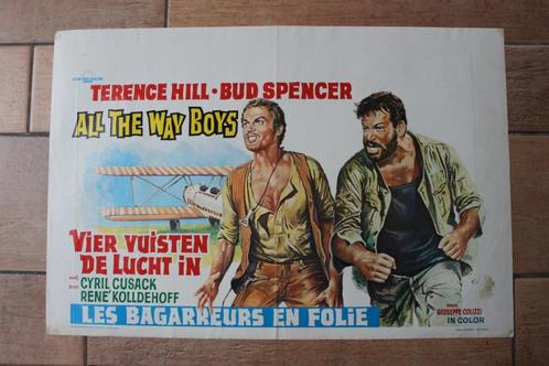 filmaffiche Terence Hill All The Way Boys 1972 filmposter, Verzamelen, Posters, Zo goed als nieuw, Film en Tv, A1 t/m A3, Rechthoekig Liggend