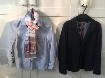 Jas + shirt + sjaal voor jongens maat 10  beschikbaar voor biedingen