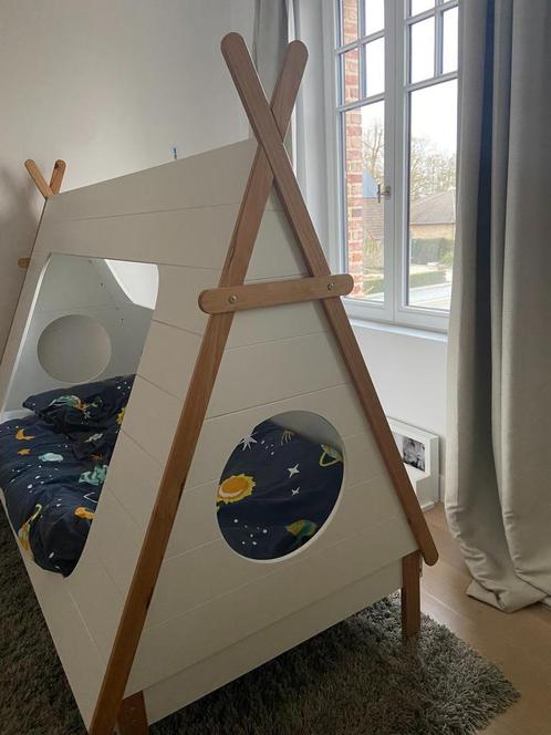 Kinderbed 90 x 200 incl matras, Kinderen en Baby's, Kinderkamer | Bedden, Zo goed als nieuw, 180 cm of meer, 85 tot 100 cm, Lattenbodem
