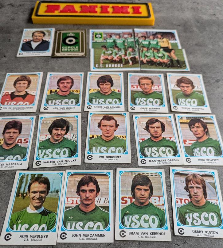 PANINI FOOTBALL 77 CIRCLE BRUGGE 20 AUTOCOLLANTS 1977 foot, Hobby & Loisirs créatifs, Autocollants & Images, Comme neuf, Envoi