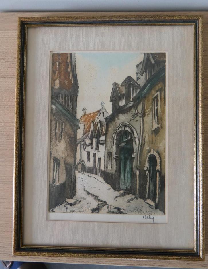 Ets van Roger Hebbelinck, Antiek en Kunst, Kunst | Etsen en Gravures, Ophalen