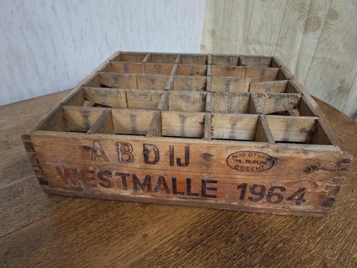 oude bierbak ABDIJ WESTMALLE, 1964, Antiquités & Art, Curiosités & Brocante, Enlèvement ou Envoi