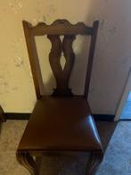 Zware sierlijke antieke stoel, Huis en Inrichting, Stoelen, Gebruikt, Bruin, Eén, Hout