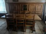 Eetkamer uit eiken hout, Huis en Inrichting, Ophalen, Gebruikt, Eikenhout, 4 tot 6 stoelen