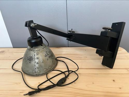 Wandlamp industrieel, Huis en Inrichting, Lampen | Wandlampen, Hout, Metaal, Ophalen of Verzenden