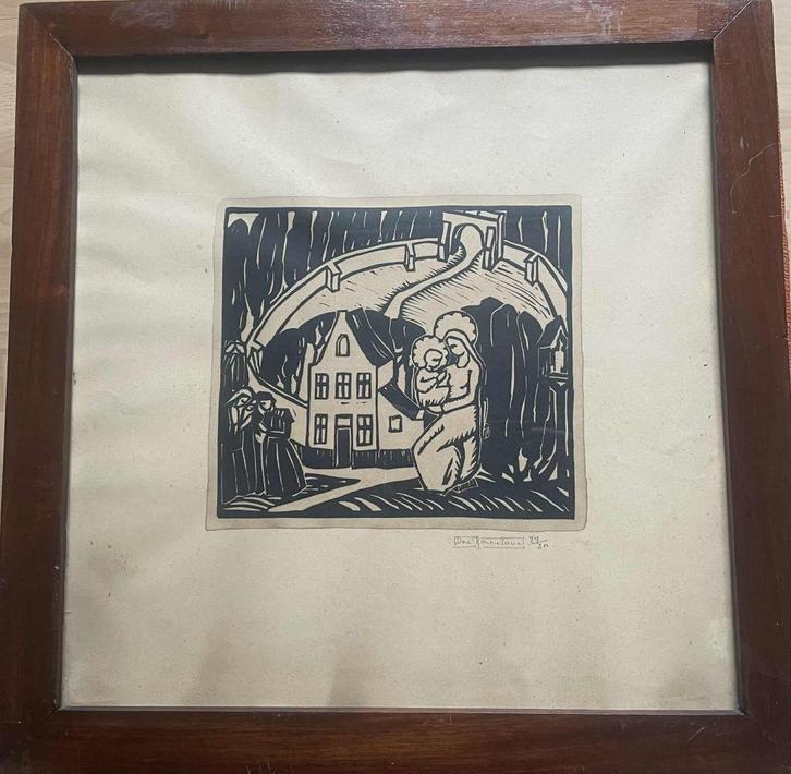 Gravure Dora Rommelaere (1902-1986), Antiek en Kunst, Kunst | Schilderijen | Klassiek, Ophalen