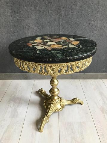 Table d'appoint vintage en onyx Jr. 60