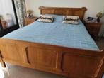 Stevig eiken bed, Huis en Inrichting, Slaapkamer | Bedden, Ophalen, Bruin, Vintage, Tweepersoons