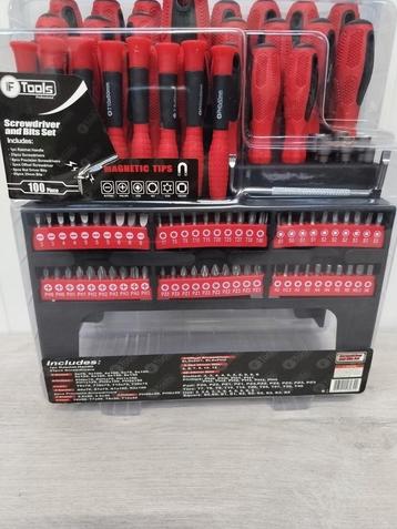 F-tools 100 delige schroevendraaier en bitjes -set.Nieuw!!, Enlèvement ou Envoi, Neuf
