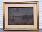 Huile sur panneau marine signe louise desiron, Ophalen of Verzenden