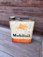 Vintage Mobiloil blikken bus olie, Ophalen, Zo goed als nieuw